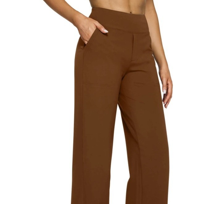 Narcissus | Pocket Knitted Straight High Waist Trousers