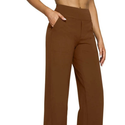 Narcissus | Pocket Knitted Straight High Waist Trousers