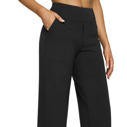 Narcissus | Pocket Knitted Straight High Waist Trousers