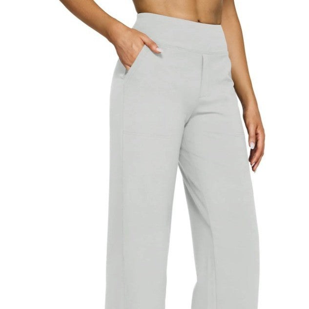 Narcissus | Pocket Knitted Straight High Waist Trousers