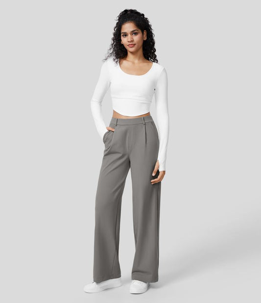 High Waisted - Wide Leg Formal Pants