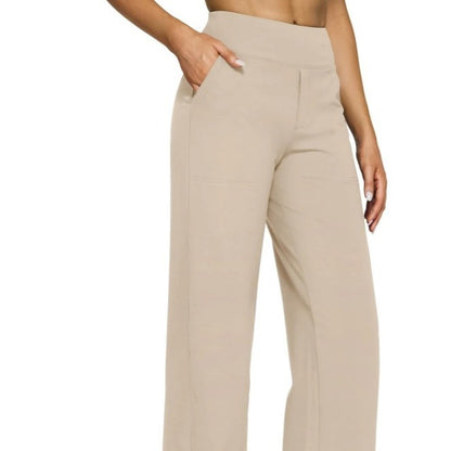 Narcissus | Pocket Knitted Straight High Waist Trousers