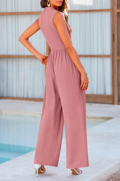 Betty | Sleeveless Wide Leg Rompers