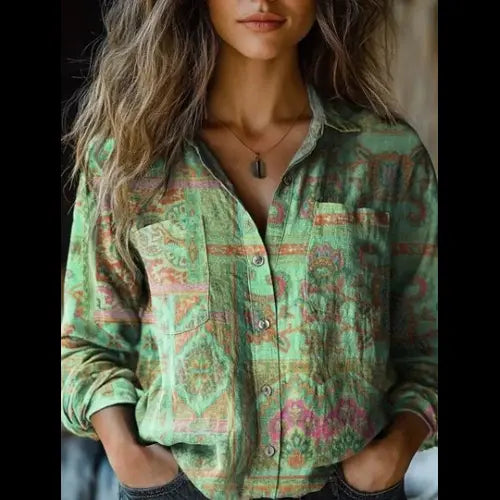 Georgeena | Vintage Cotton Long Sleeve Shirt