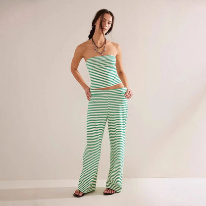 Camilla | Tube Top & Pants Striped Set