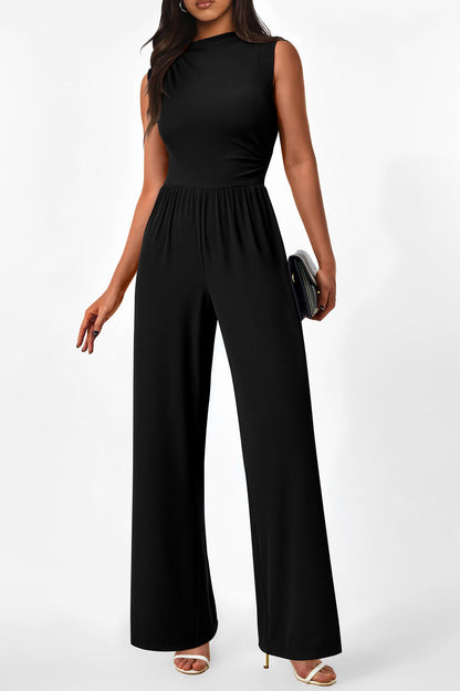 Betty | Sleeveless Wide Leg Rompers