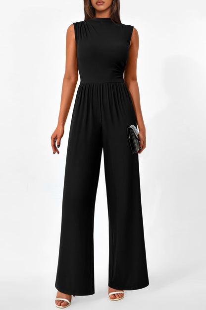Betty | Sleeveless Wide Leg Rompers