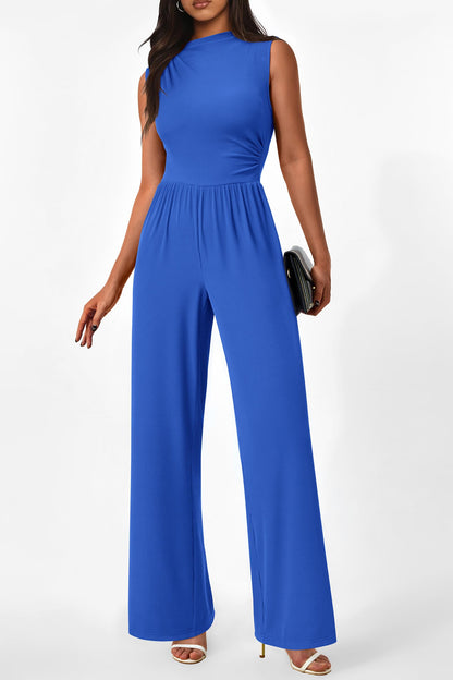 Betty | Sleeveless Wide Leg Rompers