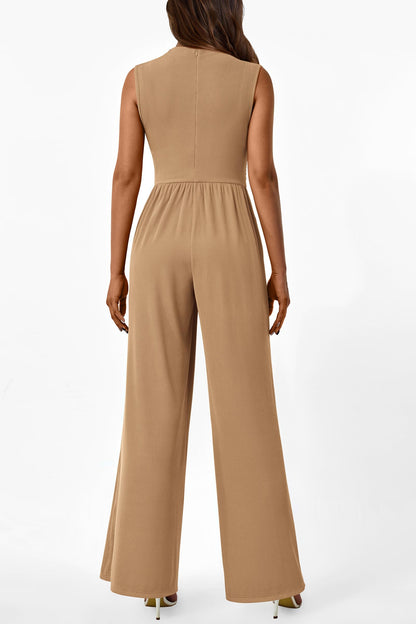 Betty | Sleeveless Wide Leg Rompers