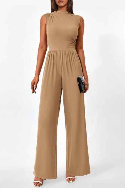 Betty | Sleeveless Wide Leg Rompers