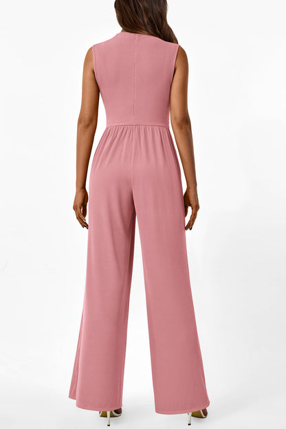 Betty | Sleeveless Wide Leg Rompers