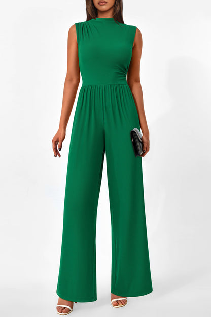 Betty | Sleeveless Wide Leg Rompers