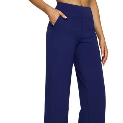 Narcissus | Pocket Knitted Straight High Waist Trousers