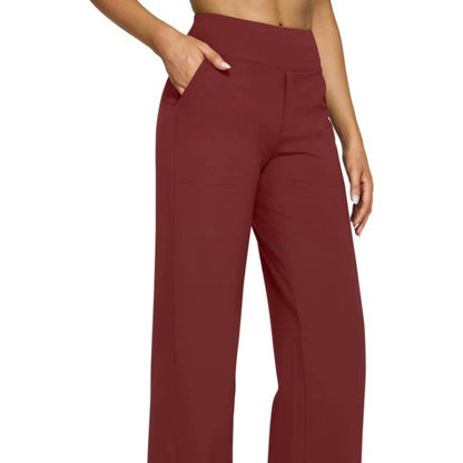 Narcissus | Pocket Knitted Straight High Waist Trousers