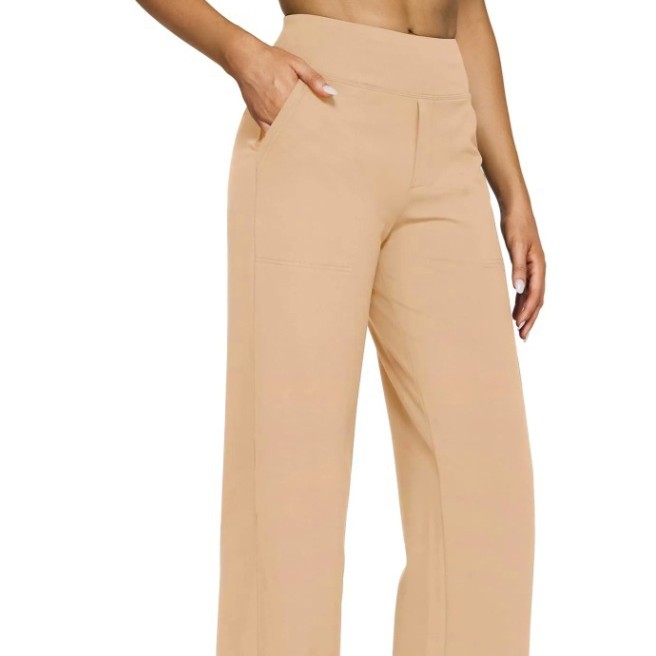 Narcissus | Pocket Knitted Straight High Waist Trousers