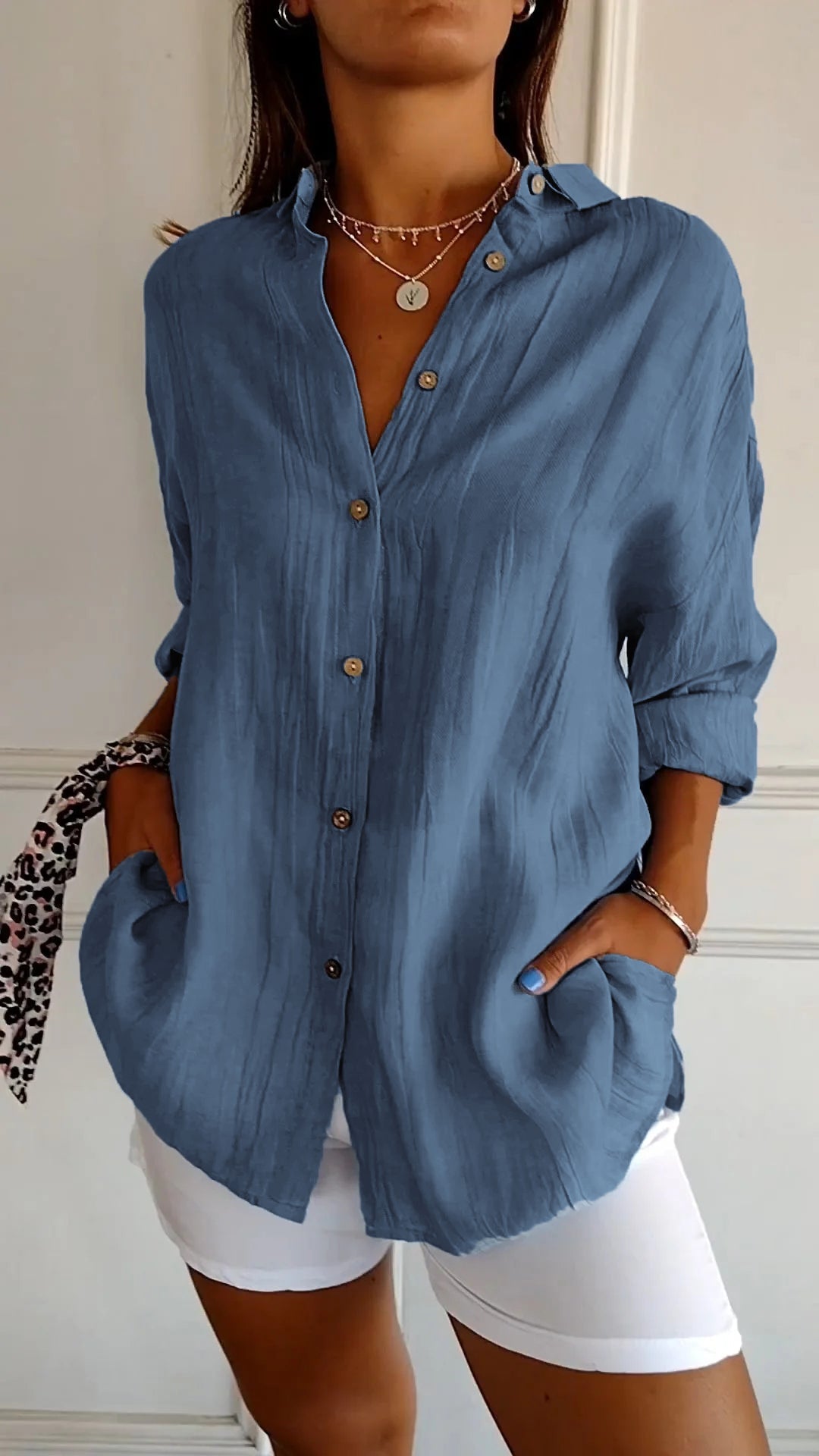 Tasha | Elegant Shirt with Pleated Style