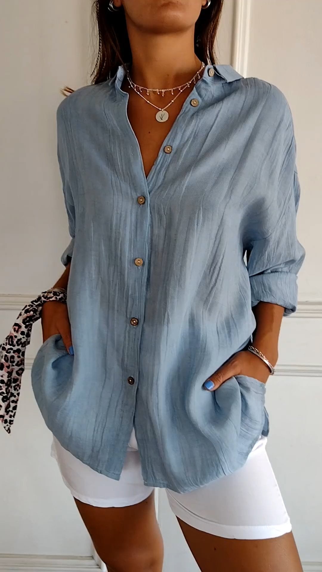 Tasha | Elegant Shirt with Pleated Style